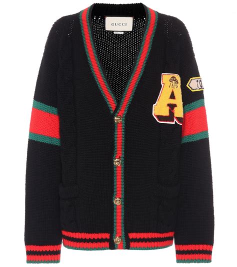 black gucci inspired cardigan|gucci cardigan used.